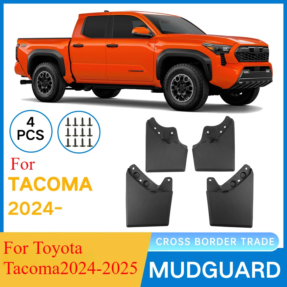 

Для Toyota Tacoma 2024-2025 Гибкие брызговики премиум-класса без установки сверла, брызговики для передних и задних крыльев, комплекты модов