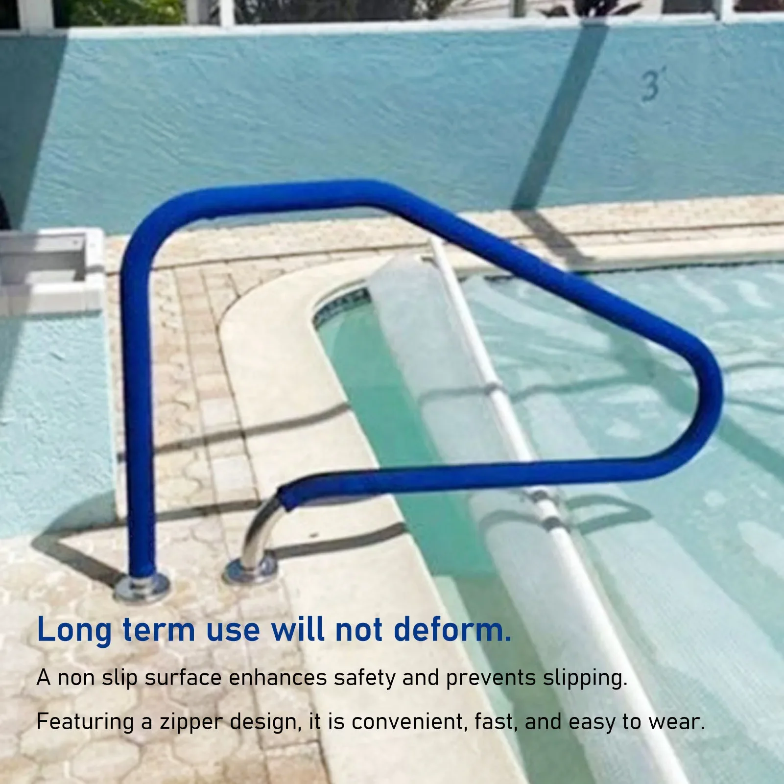 

Swim Pool Handrail Cover Non-Slip Anti-scald Pool Railing Ladder Stair Rail Hand Rail Cover Outdoor Swimming Pool Accessories