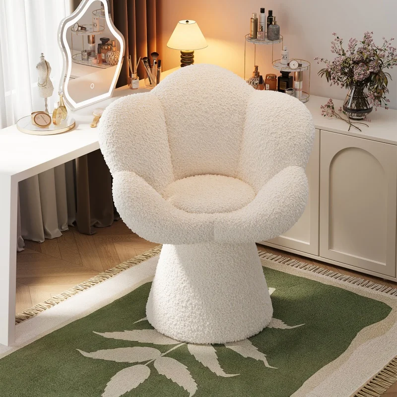 Rotating Makeup Chair Bedroom Dressing Table New Makeup Stool Light Luxury Vanity Stools Velvet Backrest Chair Home Use