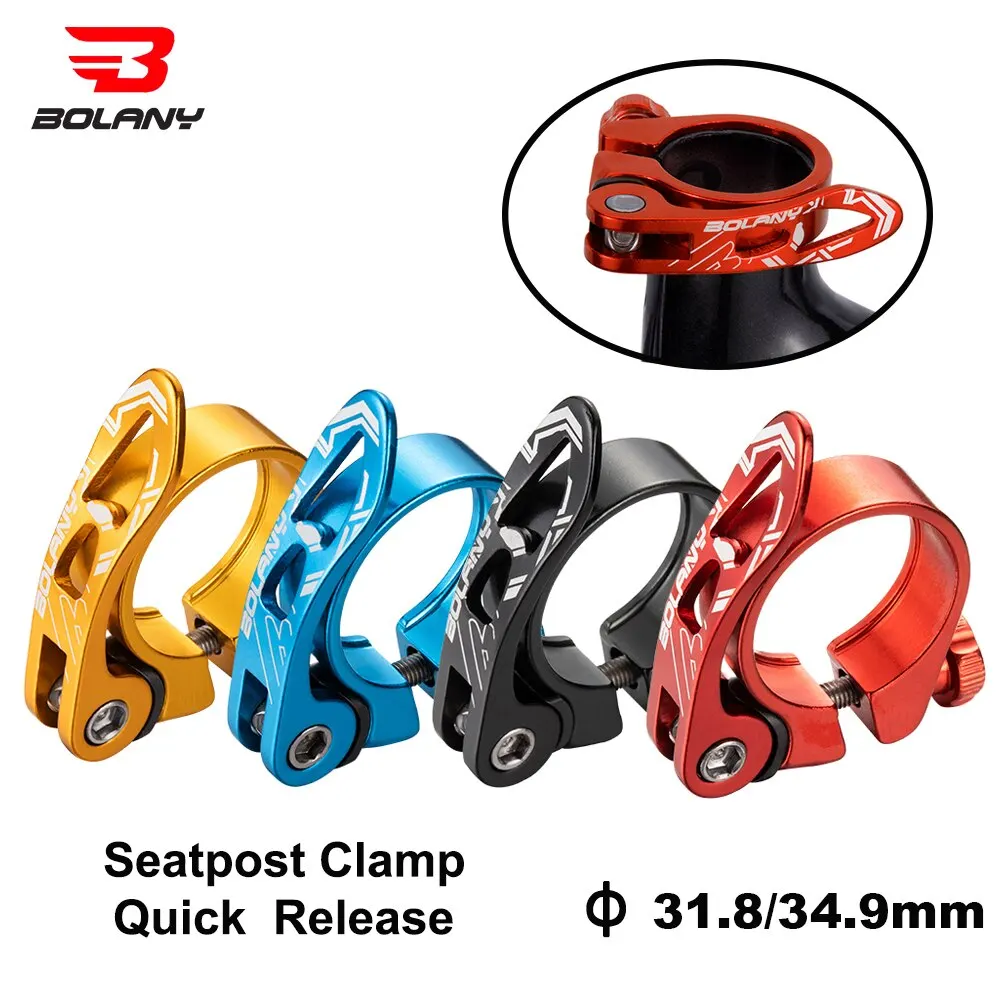 BOLANY MTB Bike Seatpost Clamp Quick Releas Ultralight Aluminium Alloy Bicycle Seat Post Mount 31.8mm 34.9mm Cycling Accessories