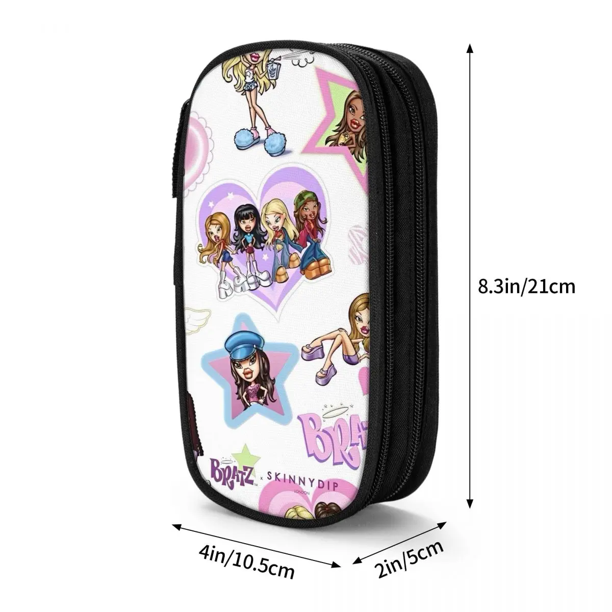 Bratz Glitter Sparkle (10) Pencil Case School Pencil Cases Canvas Boy Girl Kawaii Portable Pencil Pouch School Supplies