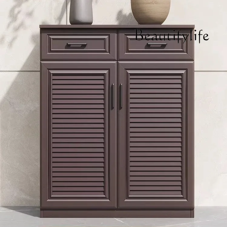 

Outdoor outdoor aluminum alloy shoe cabinet moisture-proof and sun-proof balcony garden combination storage cabinet locker