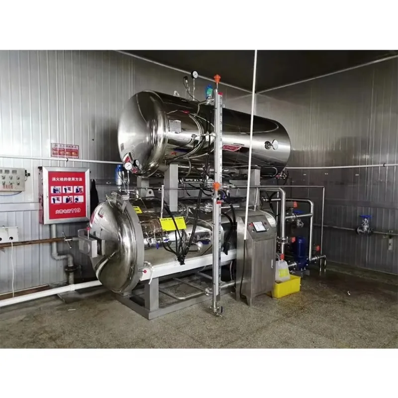 New automatic water immersion food autoclave 304 stainless steel high temperature canned food sterilizer
