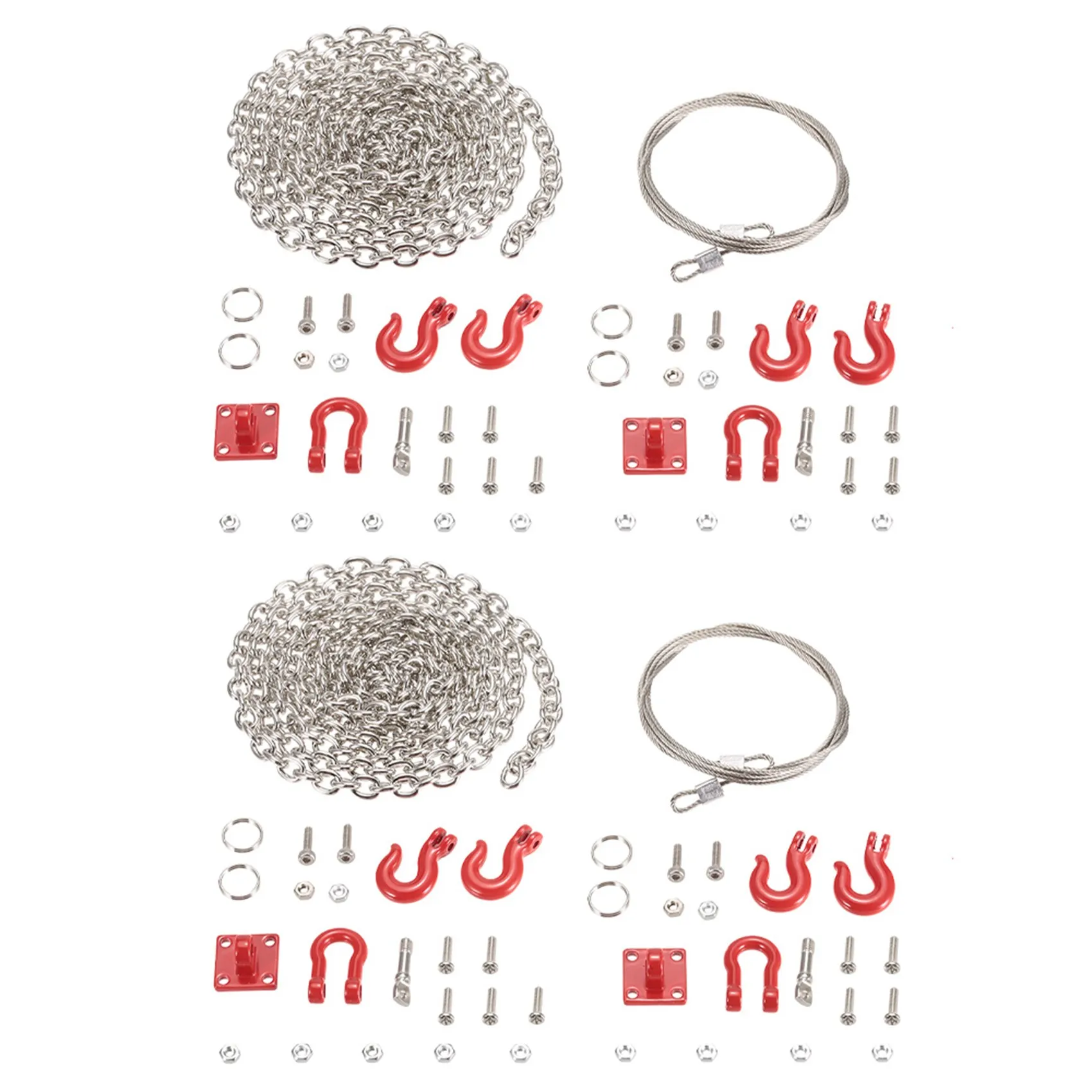 ODIES-2X rc peças de carro metal reboque gancho reboque corrente manilha suporte para traxxas trx4 axial scx10 wraith d90 tamiya