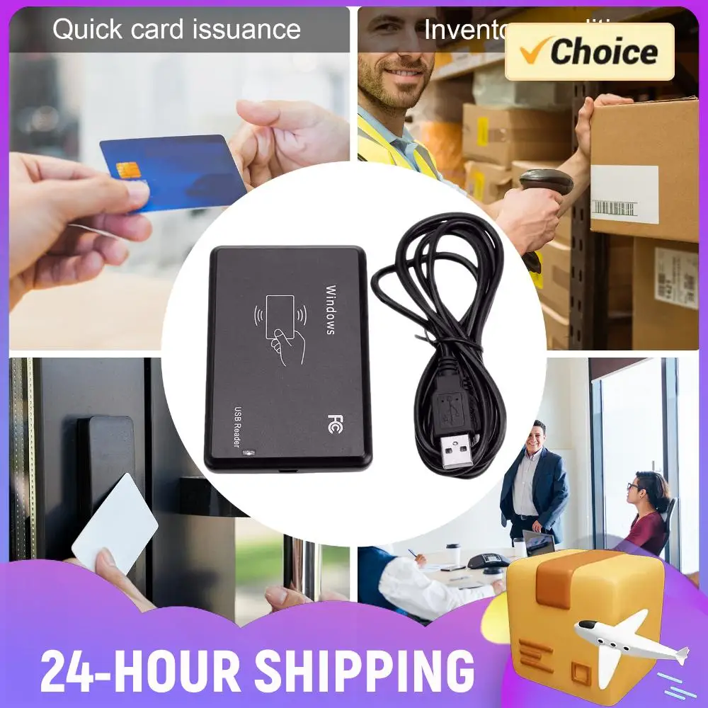 Contactless IC Card Reader Writer with LED Indicator/Buzzer Smart Card Reader Compatible for Windows Linux MacOS
