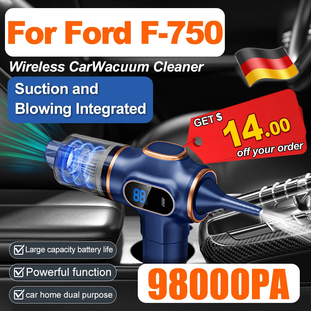 Car Vacuum Cleaner 2-in-1 Portable 98000Pa Wireless Vacuum Cleaner Handheld Home Car Dual Use Vacuum Cleaner For Ford F-750