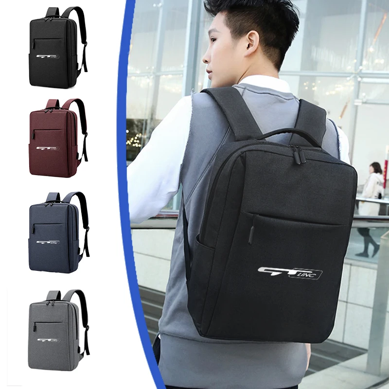 USB Rechargeable School Bag Waterproof Laptop Backpack For KIA GTLinc Sportage Rio Ceed Morning Proceed K5 Sorento Picanto O
