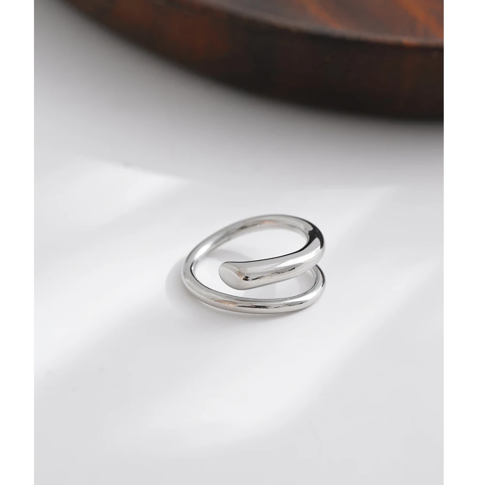 NiNice Hot Style Stainless Steel Smooth Metal Unusual Ring Rust Proof Minimalistic Arrival Chic Jewelry Wholesale