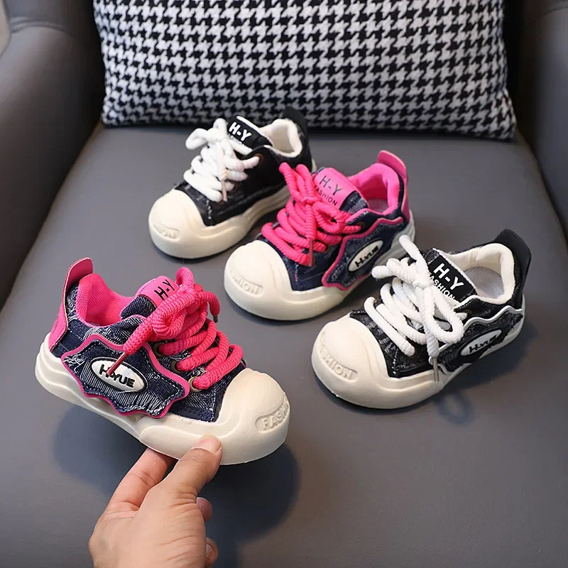 New Child Sport Shoes 1-12Y Girl Shoe Fashion Casual Shoe Small Medium-sized All Match Kids Shoes Soft Sole Running Shoes Boys