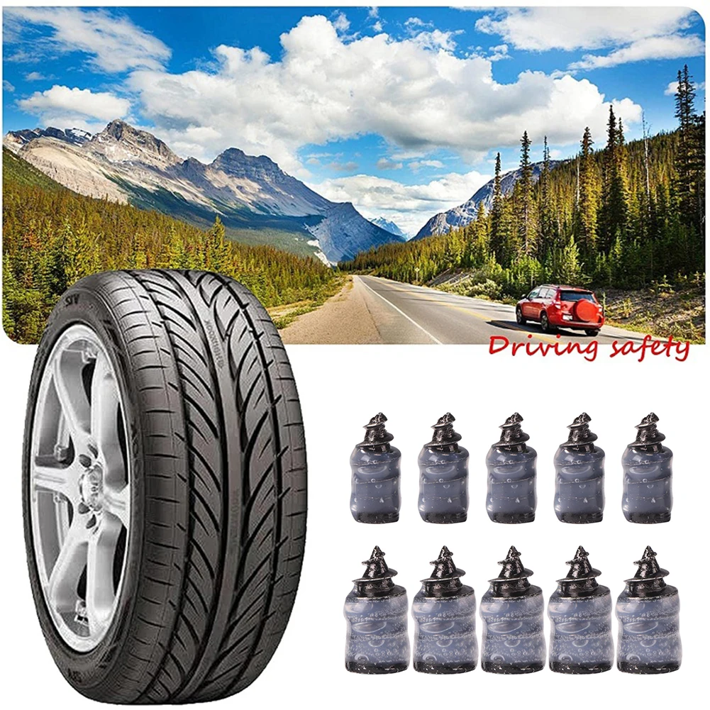 車のタイヤ修理ゴム釘セットユニバーサル車オートバイタイヤ修理釘トラックスクーターバイクタイヤパンク修理ツール 10/100PC