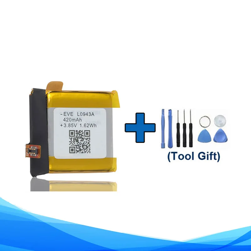 Tools Gift + Original Replaces 420mAh L0943A Battery For Xiaomi EVE L0943A COLOR 46 Watch Batterie Accumulator AKKU