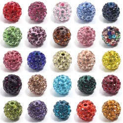 10pcs/bag Colorful Soft Pottery Clay Shamballa Beads Loose Beads For Jewelry Making DIY Necklace Bracelets Pendants Accessories