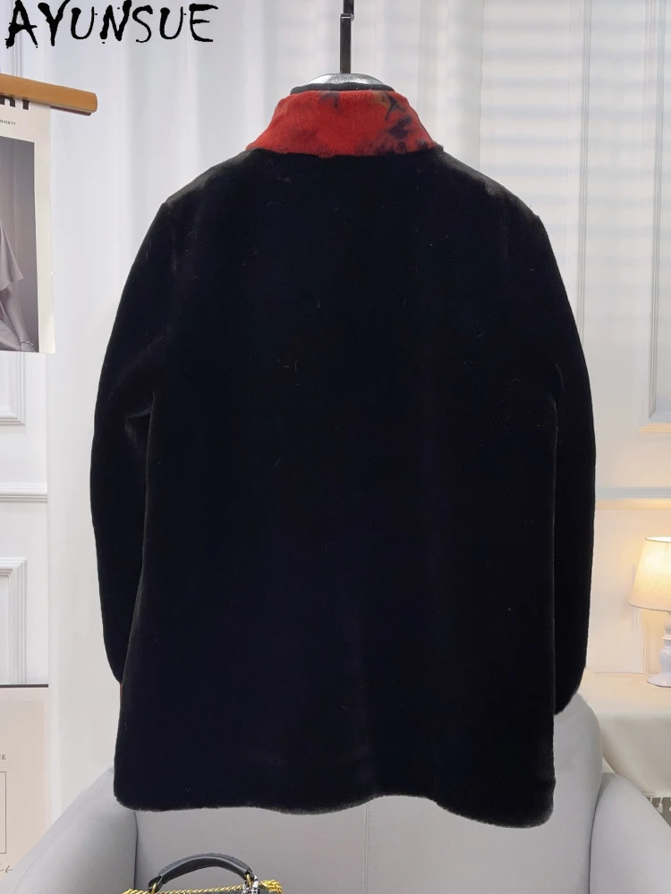 معاطف شتوية من AYUNSUE للنساء وصلت حديثًا لعام 2025 معاطف خارجية قصيرة أنيقة للنساء معاطف فرو عالية الجودة من Pelzmantel Damen #4