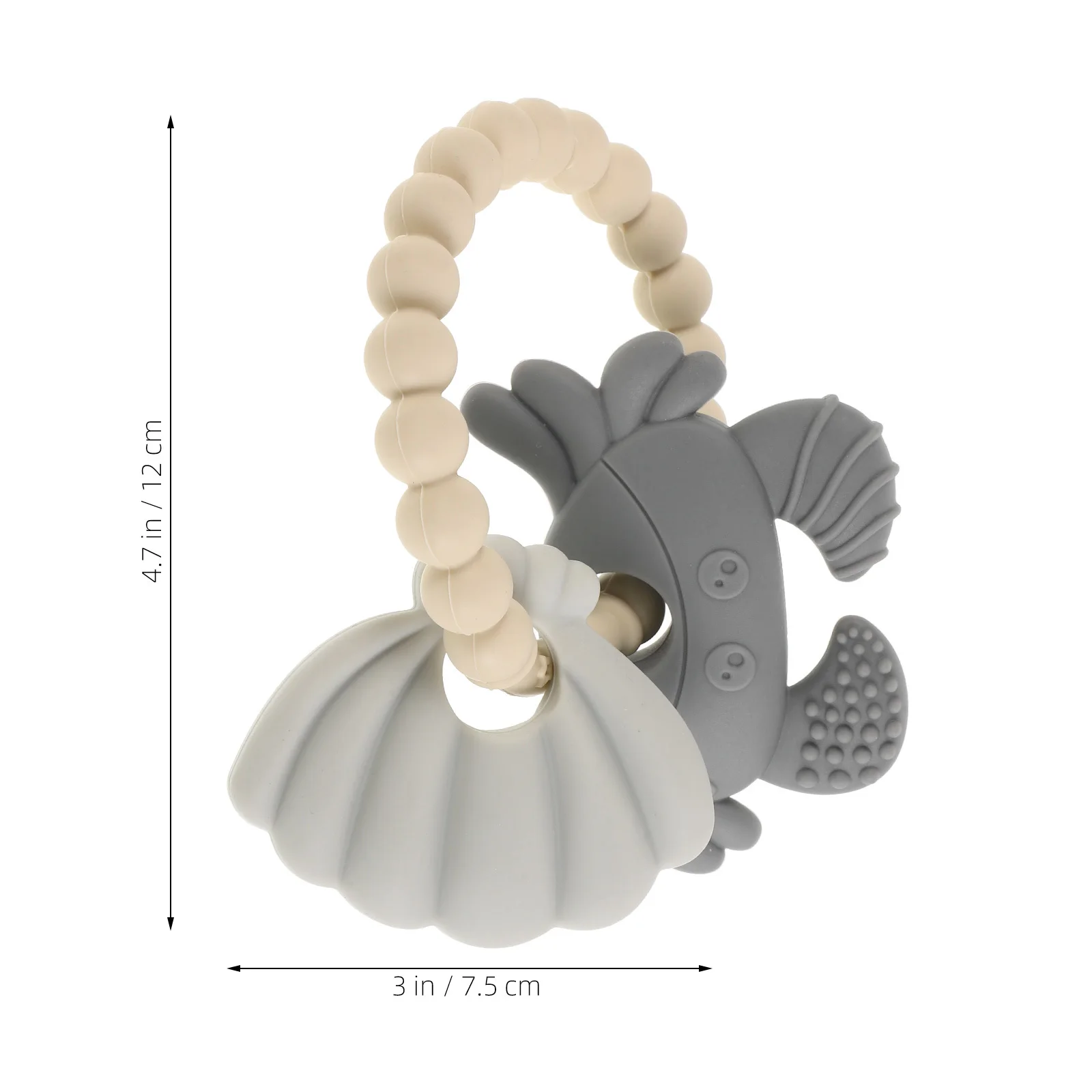 Congelatore per dentizione in silicone per bambini Anello da masticare per neonati con texture morbida e sicura Adorabile sollievo per le gengive per i bambini appena nati