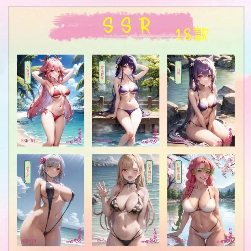 Goddess Story Waifu Cards Diary of Love Acg Poker Anime Girl Party Swimsuit Bikini Fold Card Children Game Toys Birthday Gift