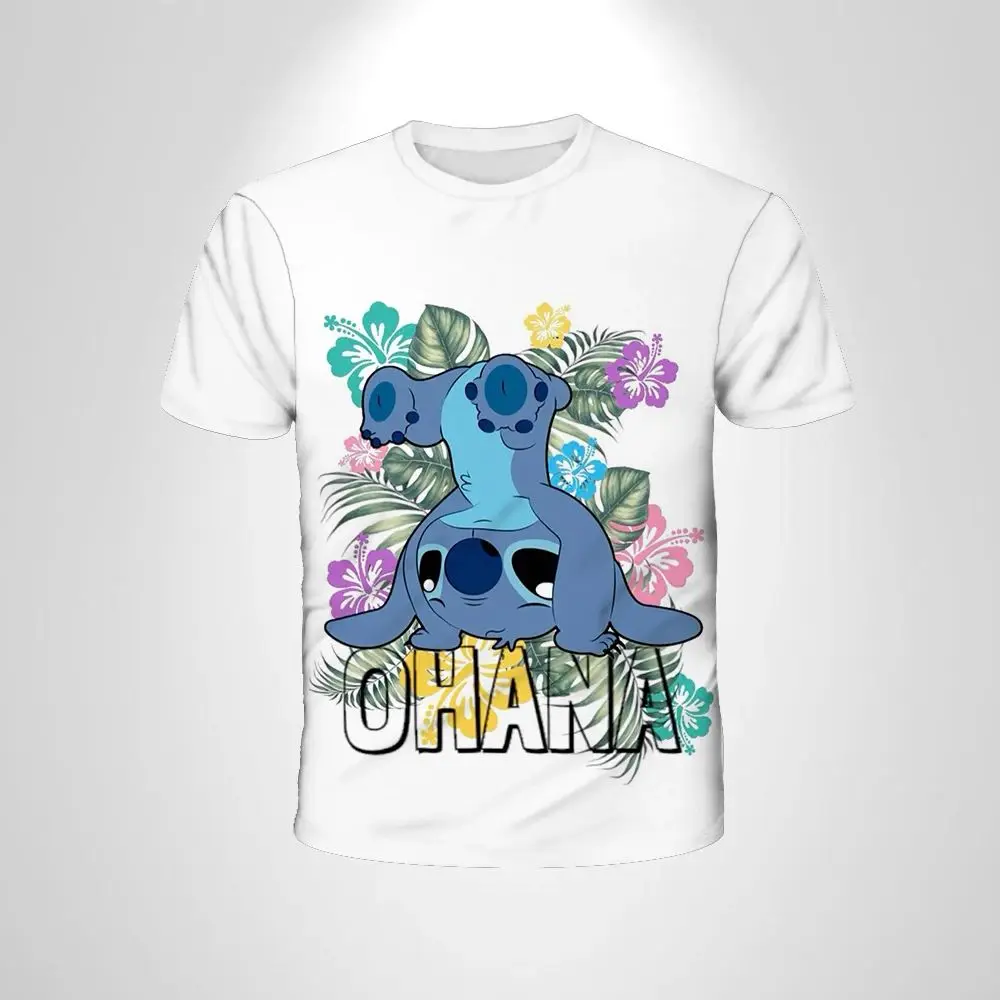 

25 футболка с героями мультфильмов Disney Lilo Stitch, детская футболка с милой мангой, футболка с рисунком Y2k, женские футболки, одежда Stich