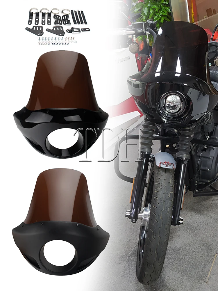 5 3/4 "Koplamp Kuip Voor Harley Sportster Xl883 Xl1200 Iron 48 72 Road King Electra Glide Dyna Low Nightster Fxd Cafe Racer - afbeelding 2