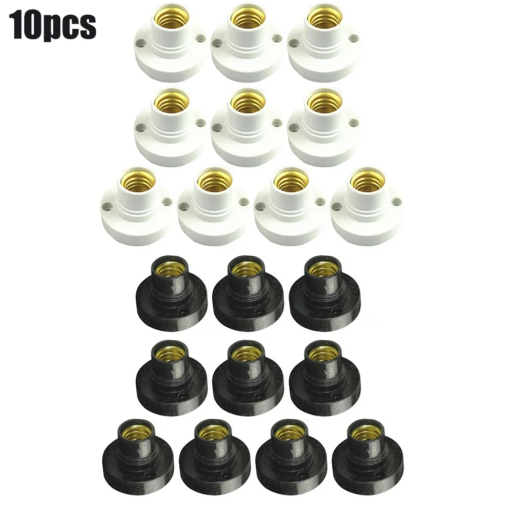 

10Pcs E14 Light Bulb Socket Screw Lamp Surface Fixing Base Holder Edison Screw Socket 100-230V Lamp Holder