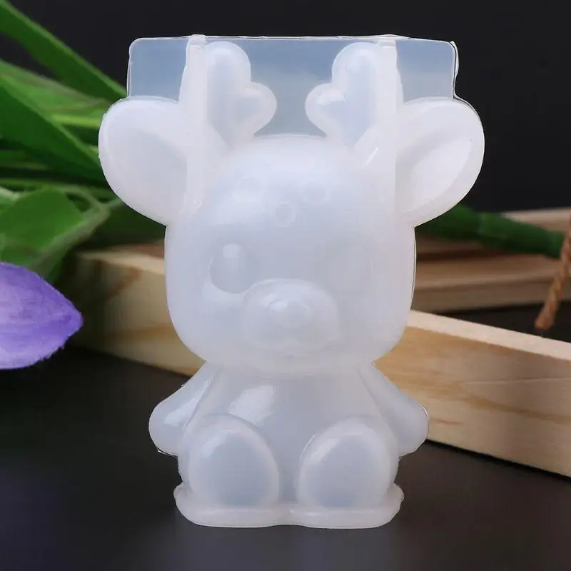 A52E Schmuck Anhänger Werkzeuge 3D Hirsch Kaninchen Epoxidharz Form DIY Handwerk Silikon Formen – Detail 8