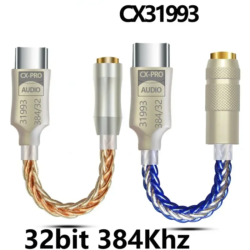 CX31993 HiFi USB ЦАП типа C до 3,5 мм усилитель для наушников аудио декодер IEM AMP адаптер для мобильного телефона