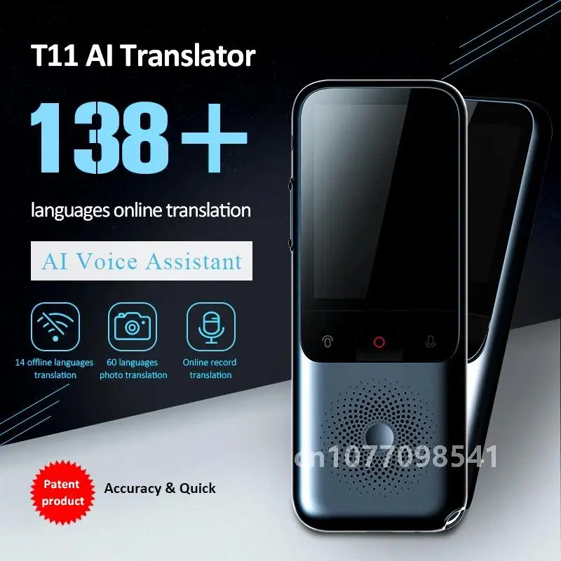 2024 New T11 Portable Audio Translator 138 Language Smart Translator Offline In Real Time Smart Voice AI Voice Photo Translator