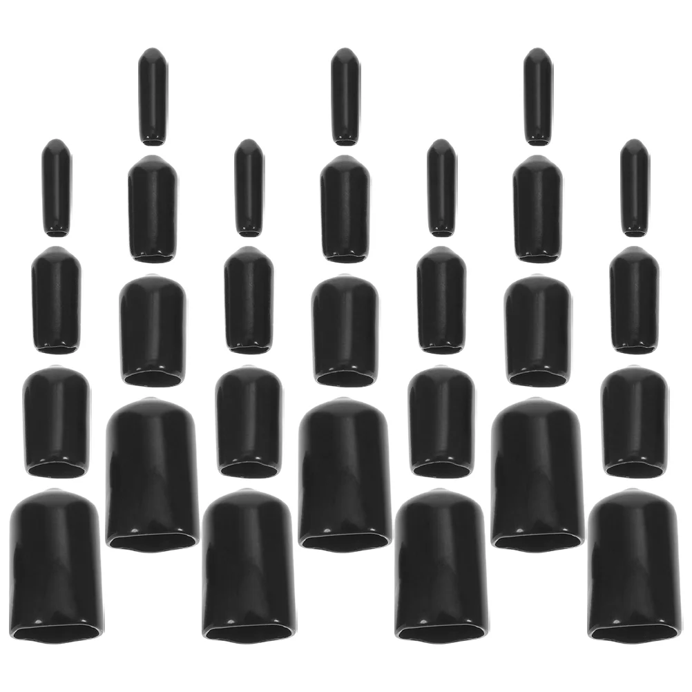 80 Pcs Screw Protective Cover Thread Protector Hardware Plugs Car End Caps Rubber Round For Holes Flexible