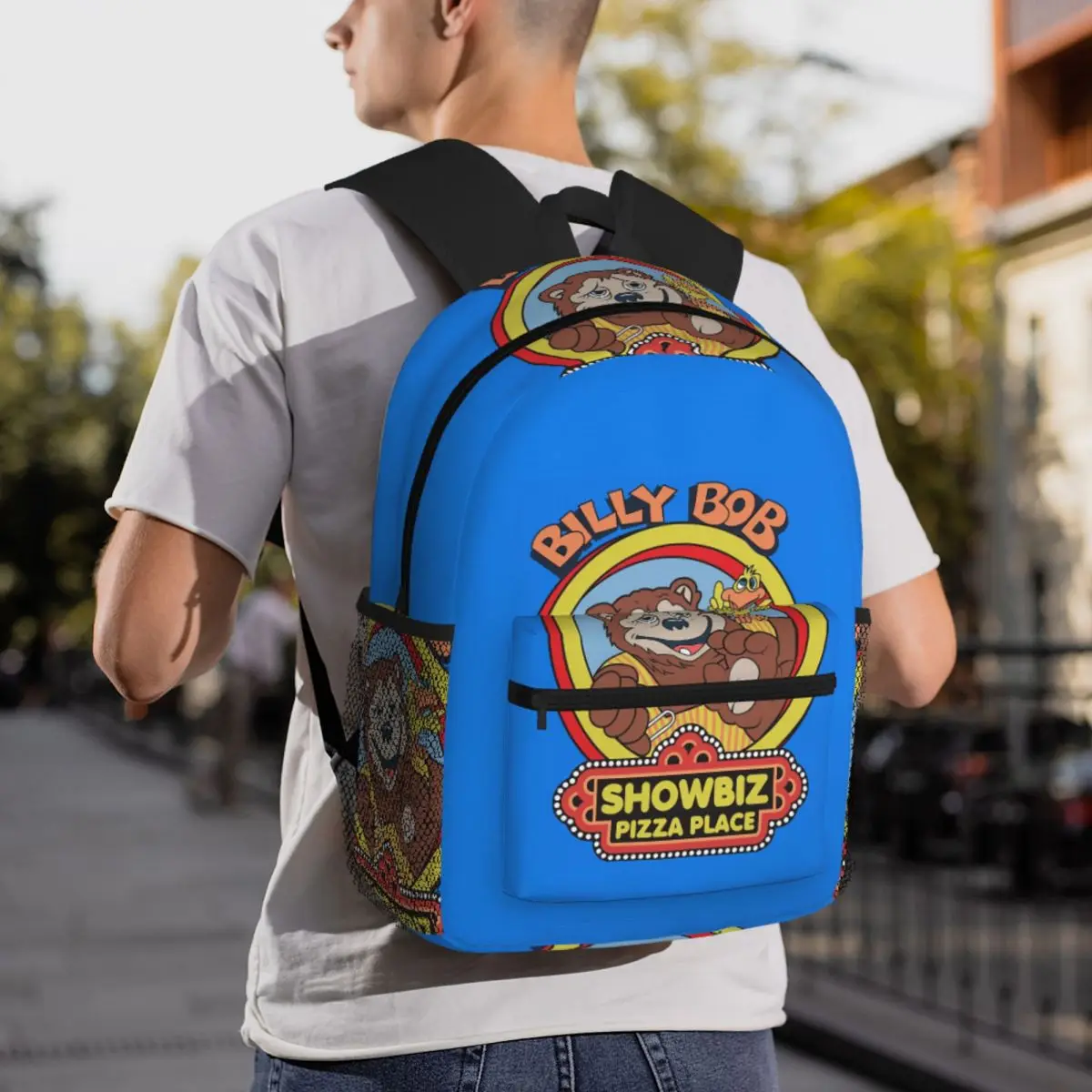 Showbiz Pizza Billy Bob Backpack Daypack Large Capacity Children BookBag School Bag Shoulder Bags for Men Women