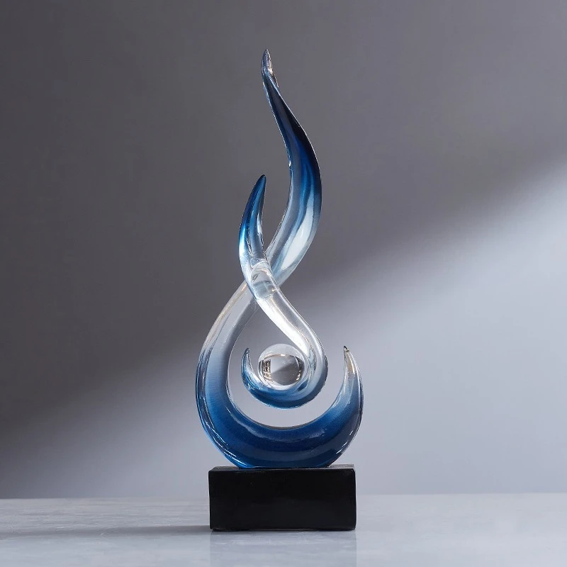 Luz de lujo de alta gama, viento y agua, arte abstracto, sentido de alta gama, sala de estar, gabinete de vino, oficina, decoración del hogar, adorno