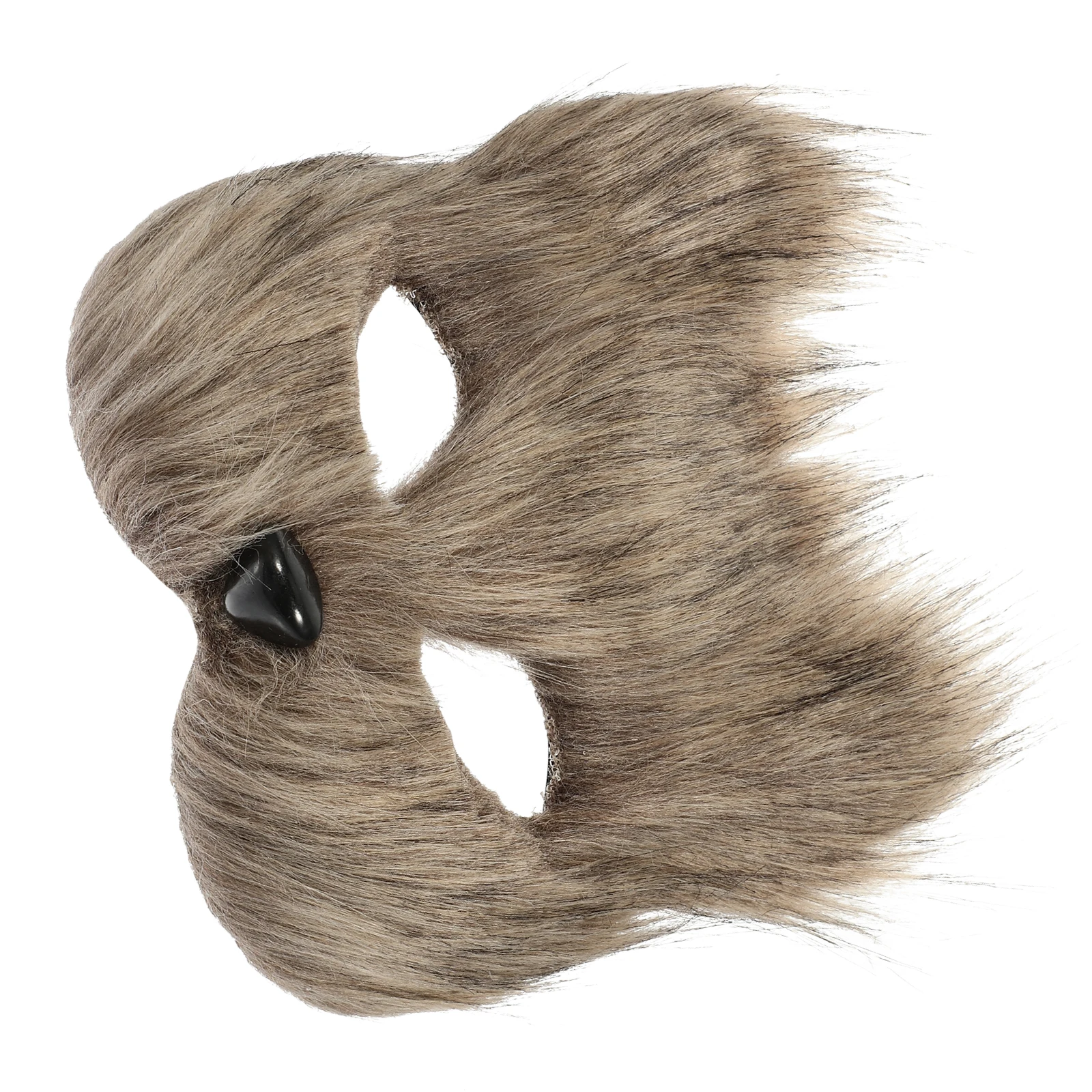 

Faux Fox Mask Halloween Female Masquerade Leopard Print Grey Costume Accessories