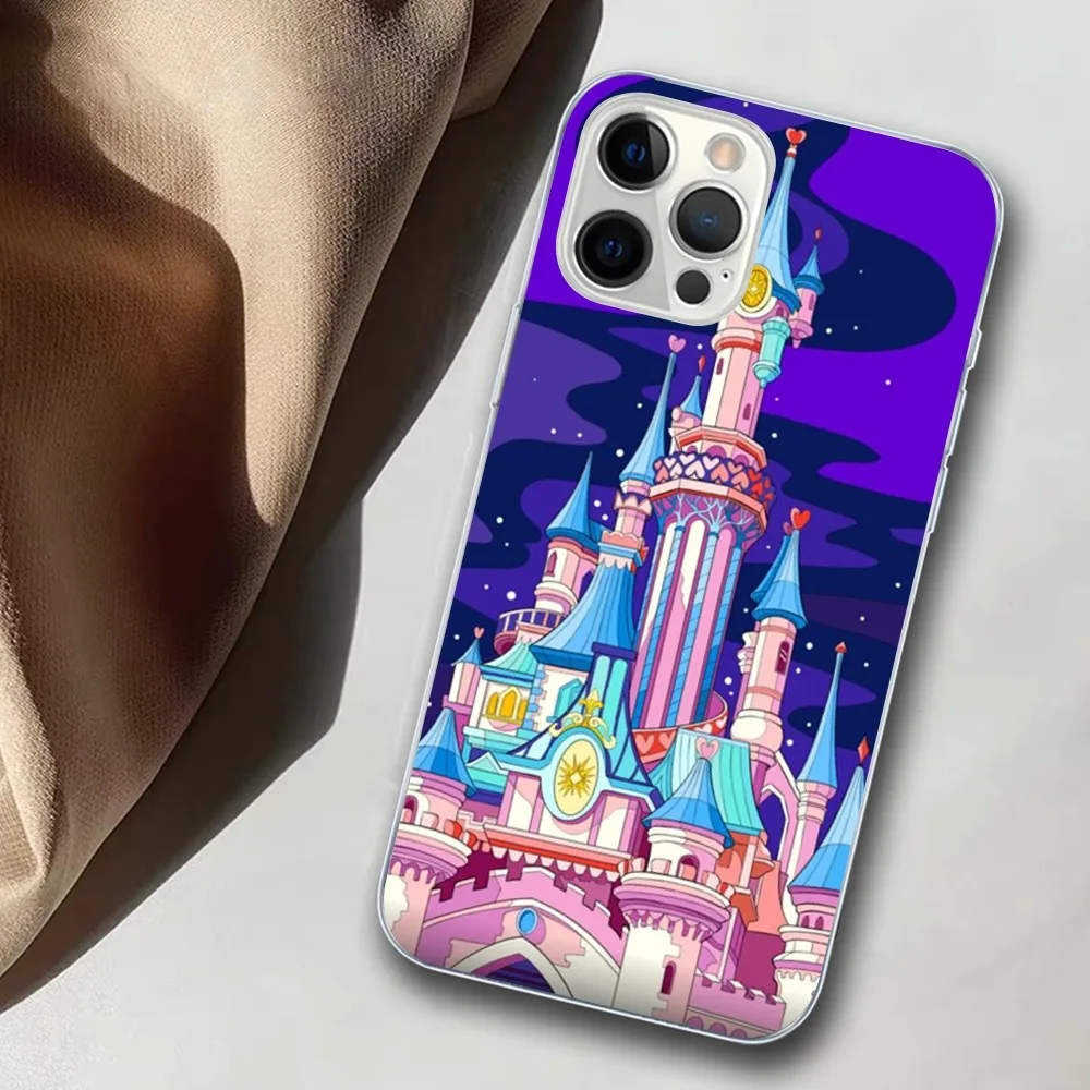 Disney Castle Phone Case For iPhone 15 14 11 12 13 Mini Pro XS Max Cover 6 7 8 Plus X XR SE 2020 Funda Shell