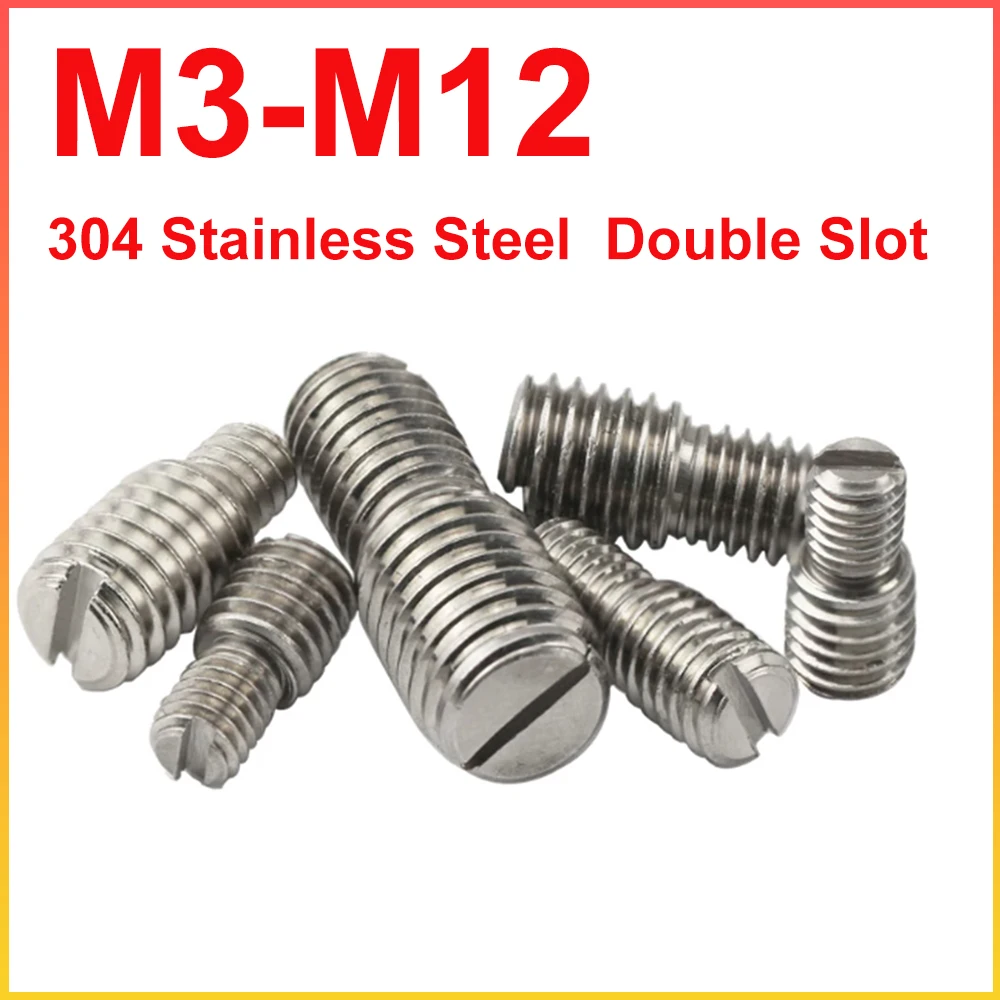 1pcs 304 Stainless Steel Converter Screw M3/M4-M12 Double Slot Reducing Bolt Large/Small Head Variable Diameter Camera Adapter