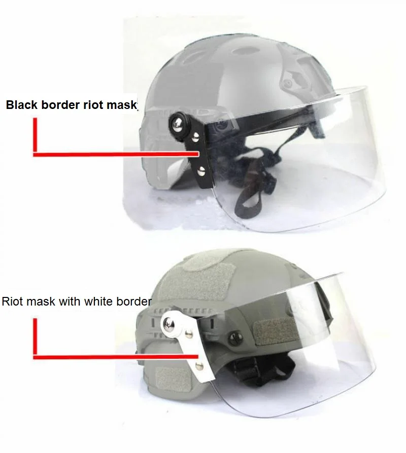 Tactical Transparent Windproof Lens Riot Mask Guide Helmet Fast Helmet Dedicated Tactical Airsoft Accesories Paintball