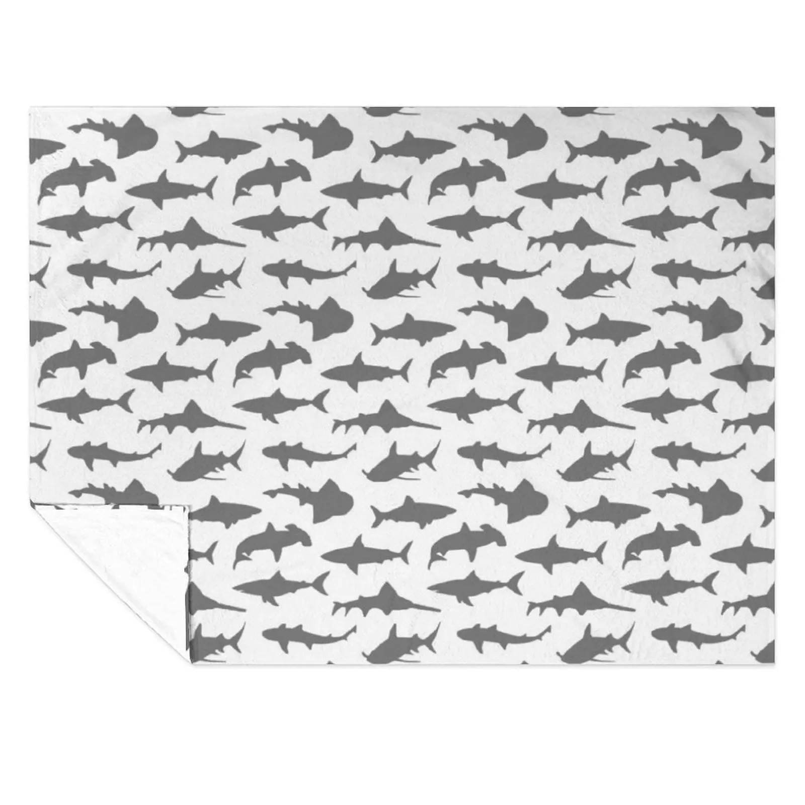 

Grey Sharks Throw Blanket halloween Extra Large Throw Moving Luxury Blankets