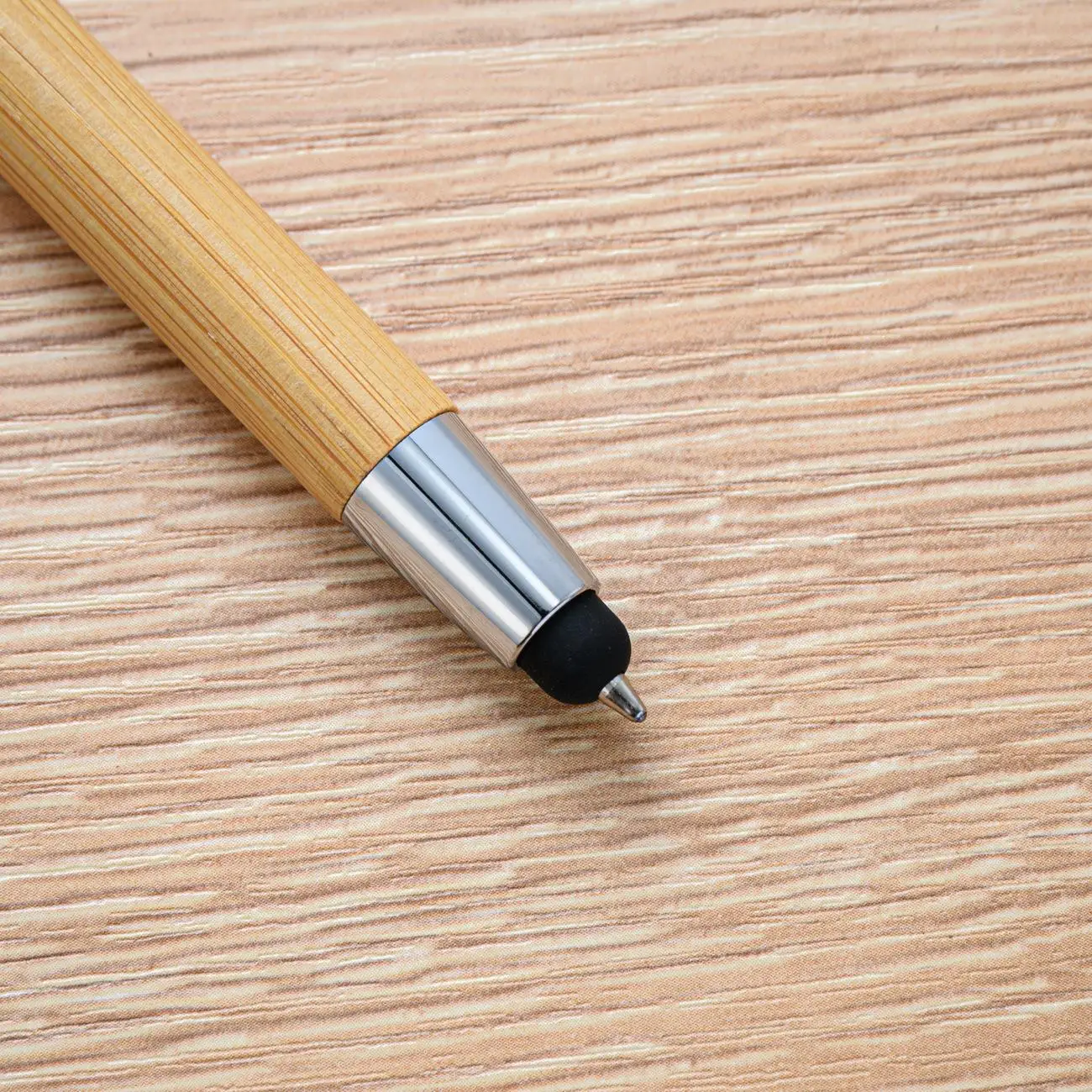 Imagem -03 - Imprensa Caneta Esferográfica para Publicidade Material de Bambu e Madeira Tela Sensível ao Toque Caneta de Bambu Estoque 50 Pcs