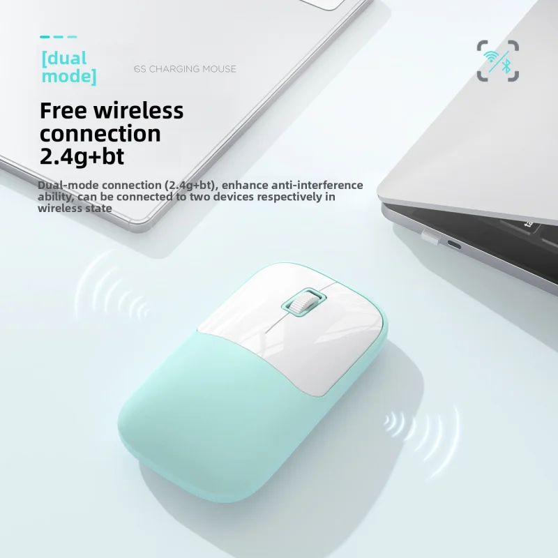 

Wireless Charging Dual Mode Mouse Ultra Quiet for Notebook Desktop