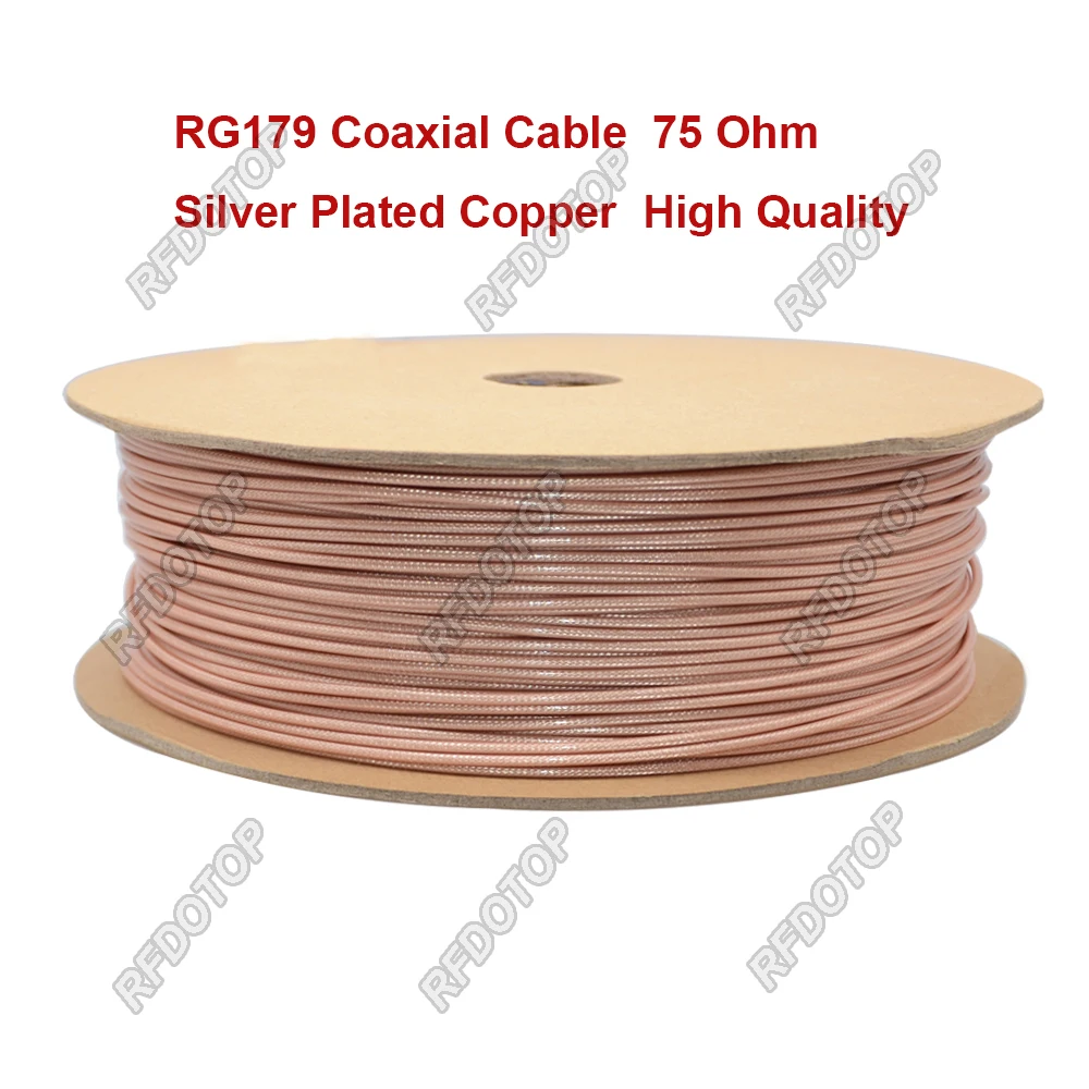 RG179 Coaxial Cable 75 Ohm SDI Cable RG-179 Pigtail Cable Low Loss High Quality