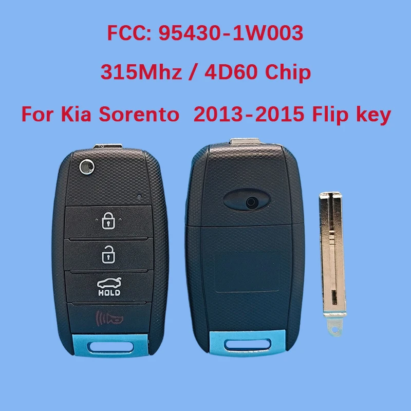 

CN051018 Aftermarket 4 Button Smart Key Fob 315MHz 4D Chip FCC 95430-1W003 For Kia Sorento 2013-2015