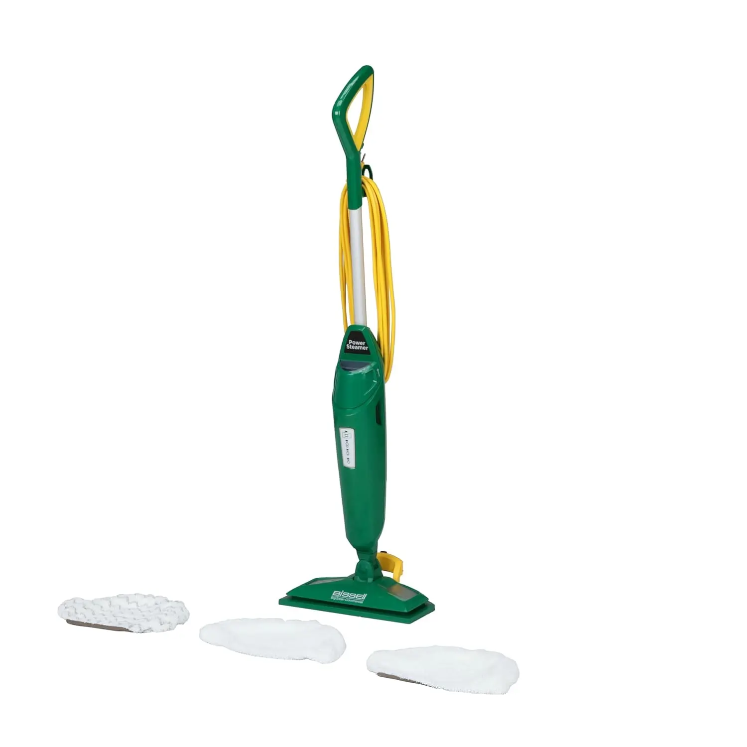 

Bissell Commercial Steam Mop BGST1566, 12.5' Wide, 2 Soft Pads + 1 Scrubby Pad, Green