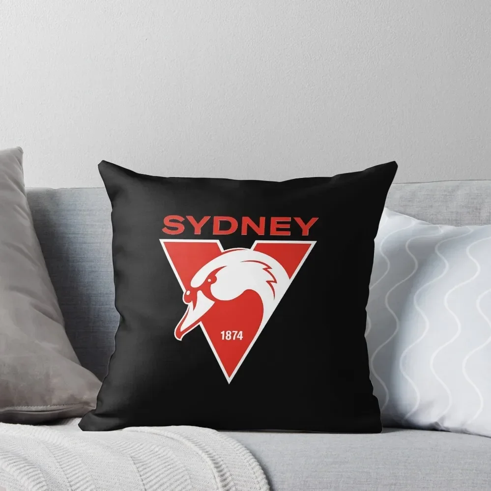 Sydney the Bloods Swans Haughty Swannies-Logo Throw Pillow Room decorating items Sitting Cushion pillow