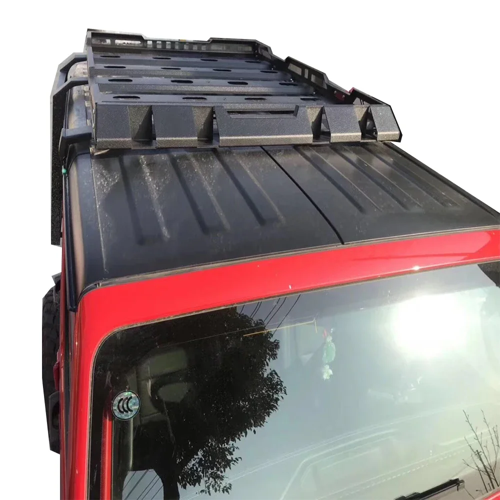 Shanghai Sanfu JL1087 Luggage Roof Rack With Side Ladders Top Luggage Bracket Top Cargo Carrier Fit For Jeep W rangler JL 18+