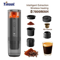 TINSOL New 3 in 1 Wireless Portable Espresso Machine Capsule Coffee Powder Travel Coffee Maker Smart Extraction Wireless Heating