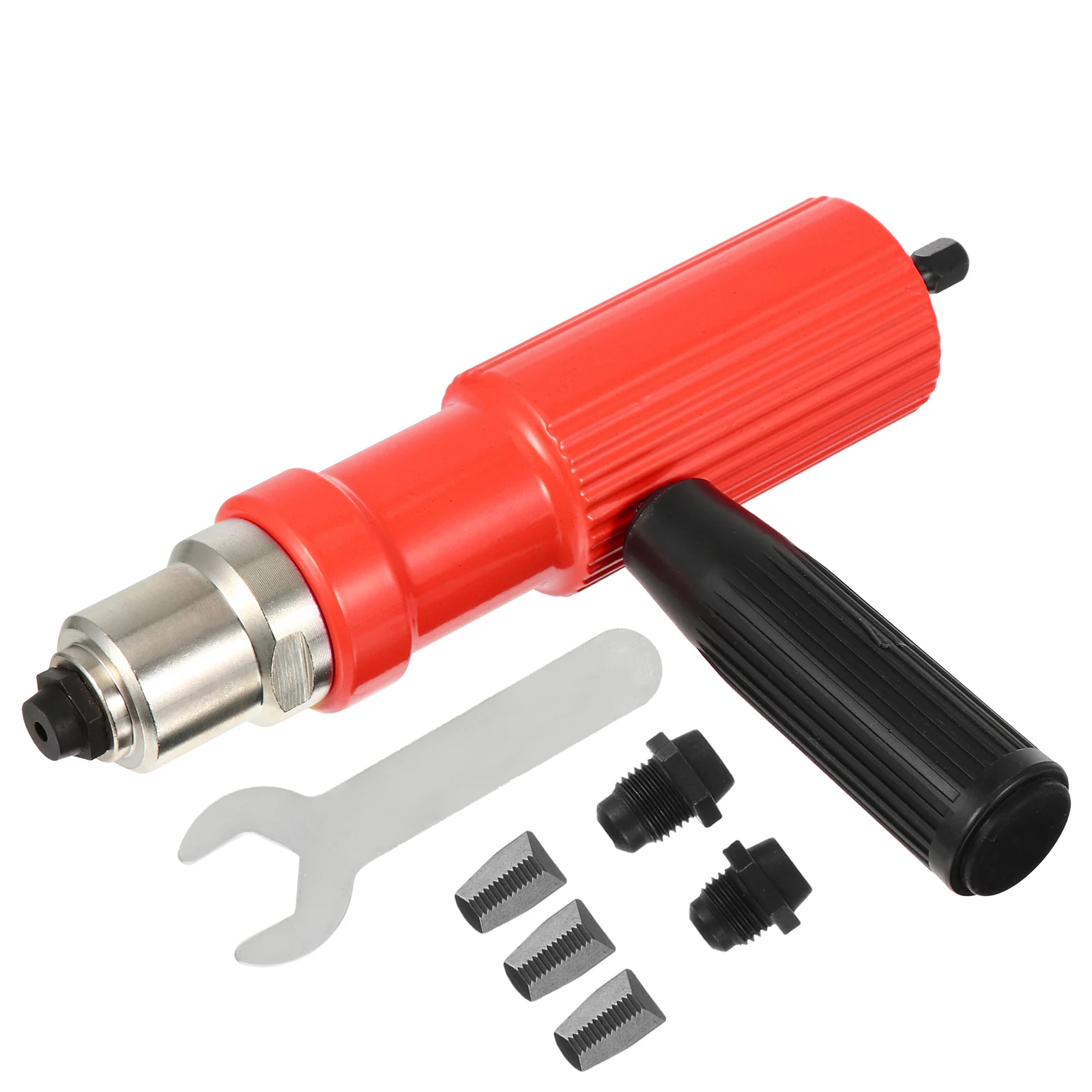 Cordless Electric Rivet Gun Alloy Steel Drill Adapter Riveting Tool For Door Window Automotive Aviation Low Noise Efficient