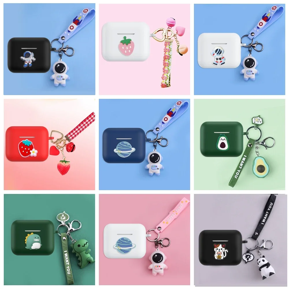 For ROSESELSA OpenFree Case Cartoon Astronauts/Pandas/Dinosaurs silicone Earphones Cover cute For ROSESELSA Open Free cover