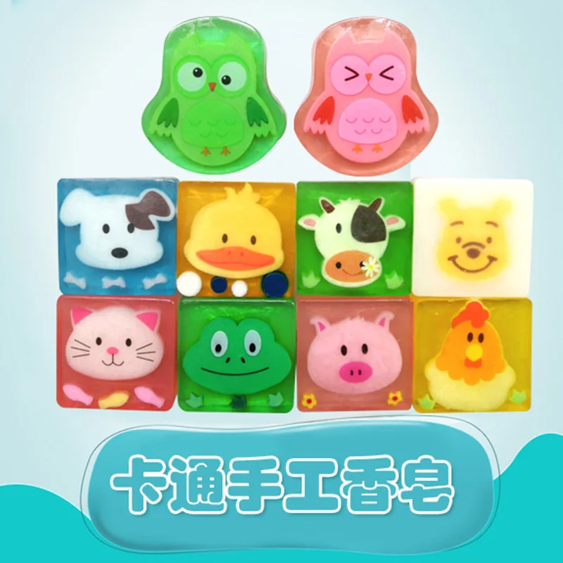 Factory Handmade Cartoon Animal Shape Aromatherapy Cleaning Moisturizing Facial Bath Essential Oil Soap