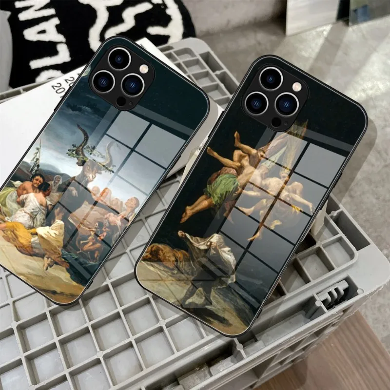 Spain Francisco Goya Art Phone Case Tempered Glass For IPhone 14 15 11 12 Pro 8 7 14 15 Plus 13 Pro MAX XR XS iphone 15 Covers