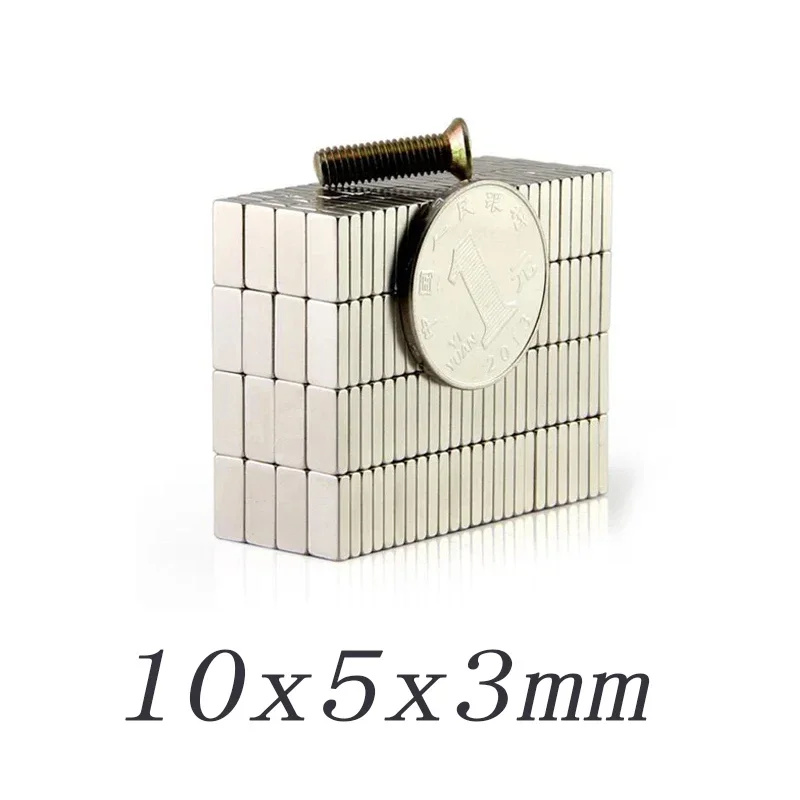 Imanes potentes de bloque pequeño de 10x5x2mm 10*5*3 10x4x2mm magnéticos para refrigerador, oficina, bricolaje 10*4*3mm 10*3*2