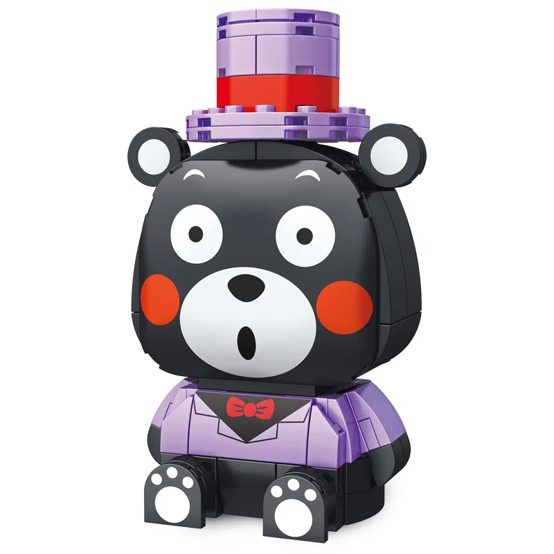 Creative NEW Kumamon Bear Building Block Cartoon Bear Model Bricks Doll DIY Assemble Education Toys For Children Kids Adult Gift