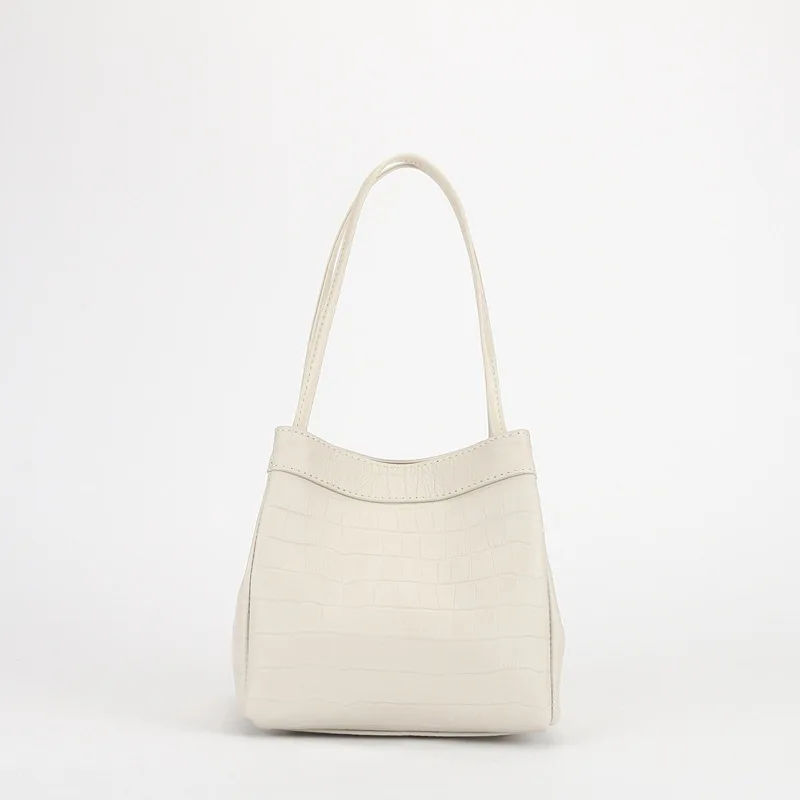 

Women's bag new niche leather shoulder small square bag Korean version simple first-layer cowhide handbag premium bucket bag