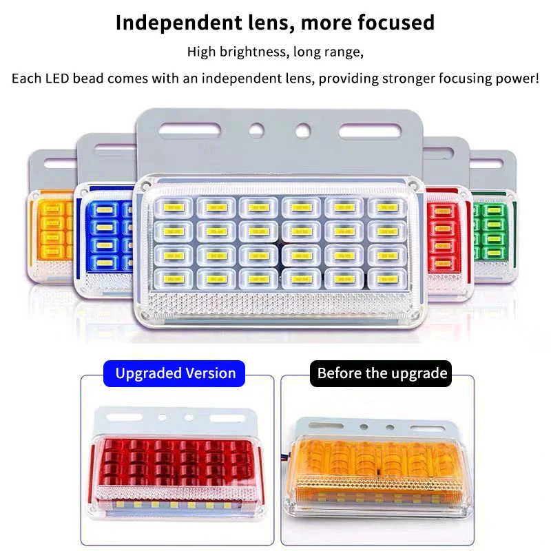 Led Side Light 24V Waterproof For Truck Trailer And Bus Wide Waist Light Suitable For Side Marker And Rear Light Applications