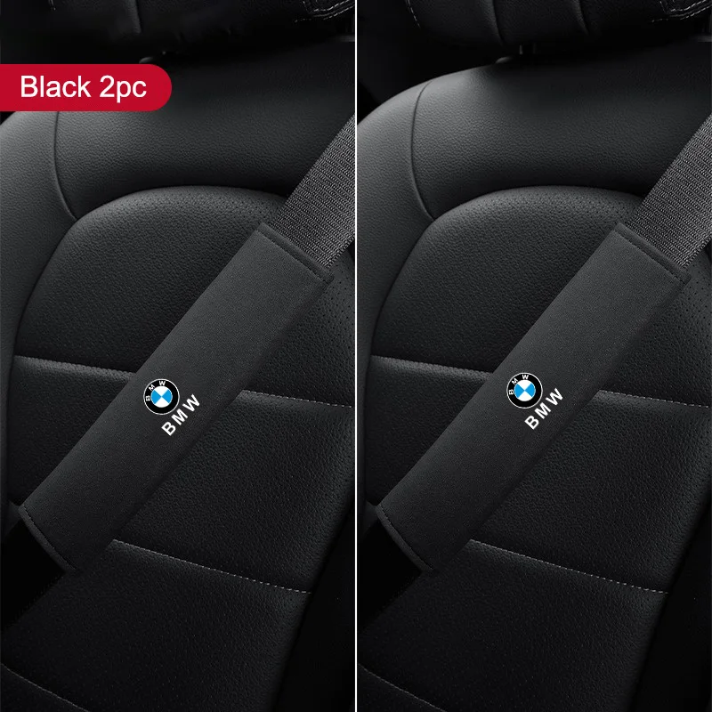 2pcs Car Universal Soft Comfortable Leather Sponge Seat Belt Covers For BMW X1 X2 X3 X5 X4 X6 X7 G30 G20 G32 G11 G12 F40 F30 F20